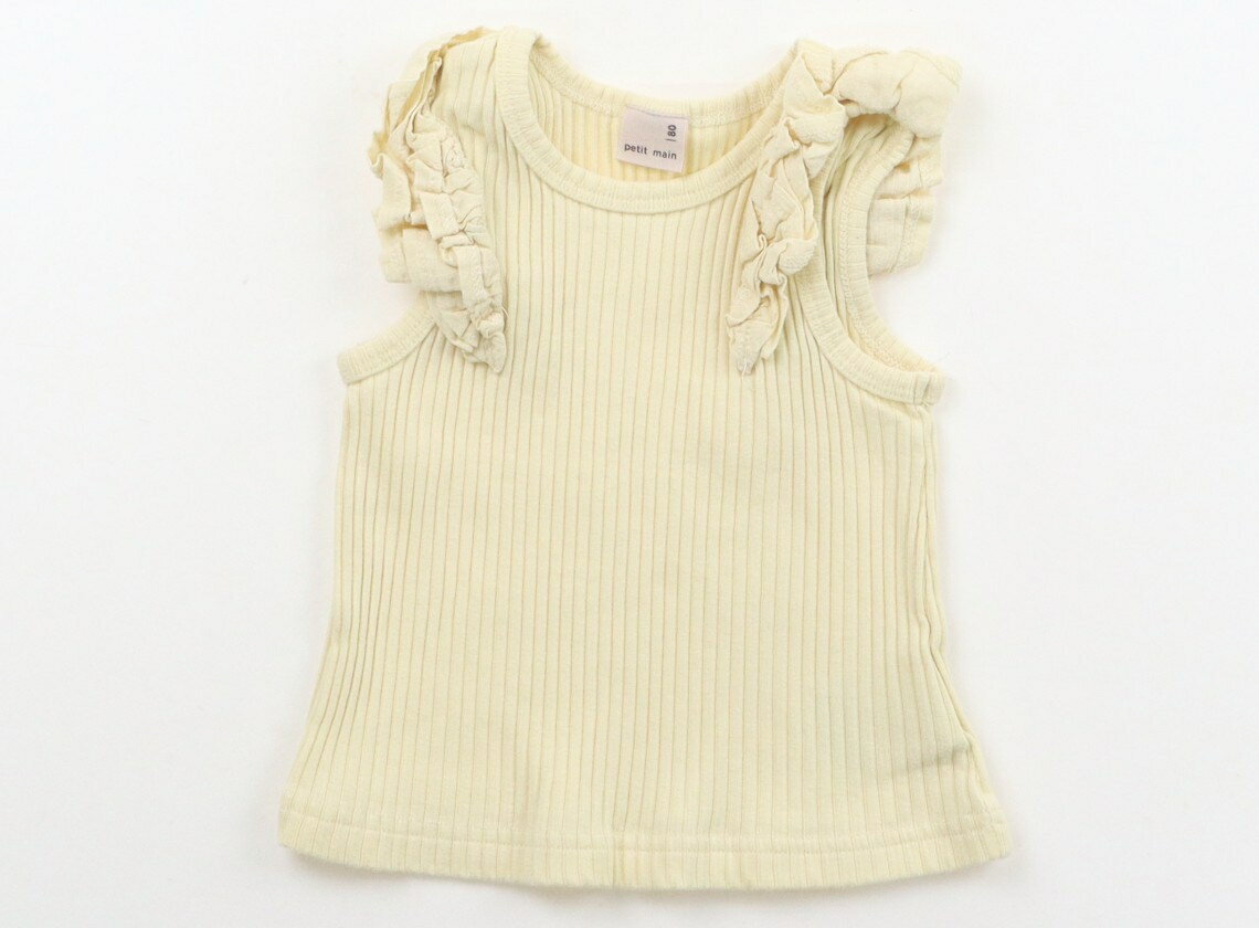 プティマイン petit main タンクトップ・キャミソール 80 女の子 クリームイエロー 子供服 ベビー服 キッズ アウトレット ユーズド 【中古】キッズ・ベビー・マタニティ