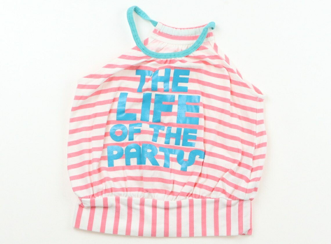 Party Party Tank Top/Camisole, Size 80, Girls, Off-White/Pink Stripe, Children's Clothing, Baby Clothes, Kids, Outlet, Used [Pre-owned] Kids, Baby, Maternity