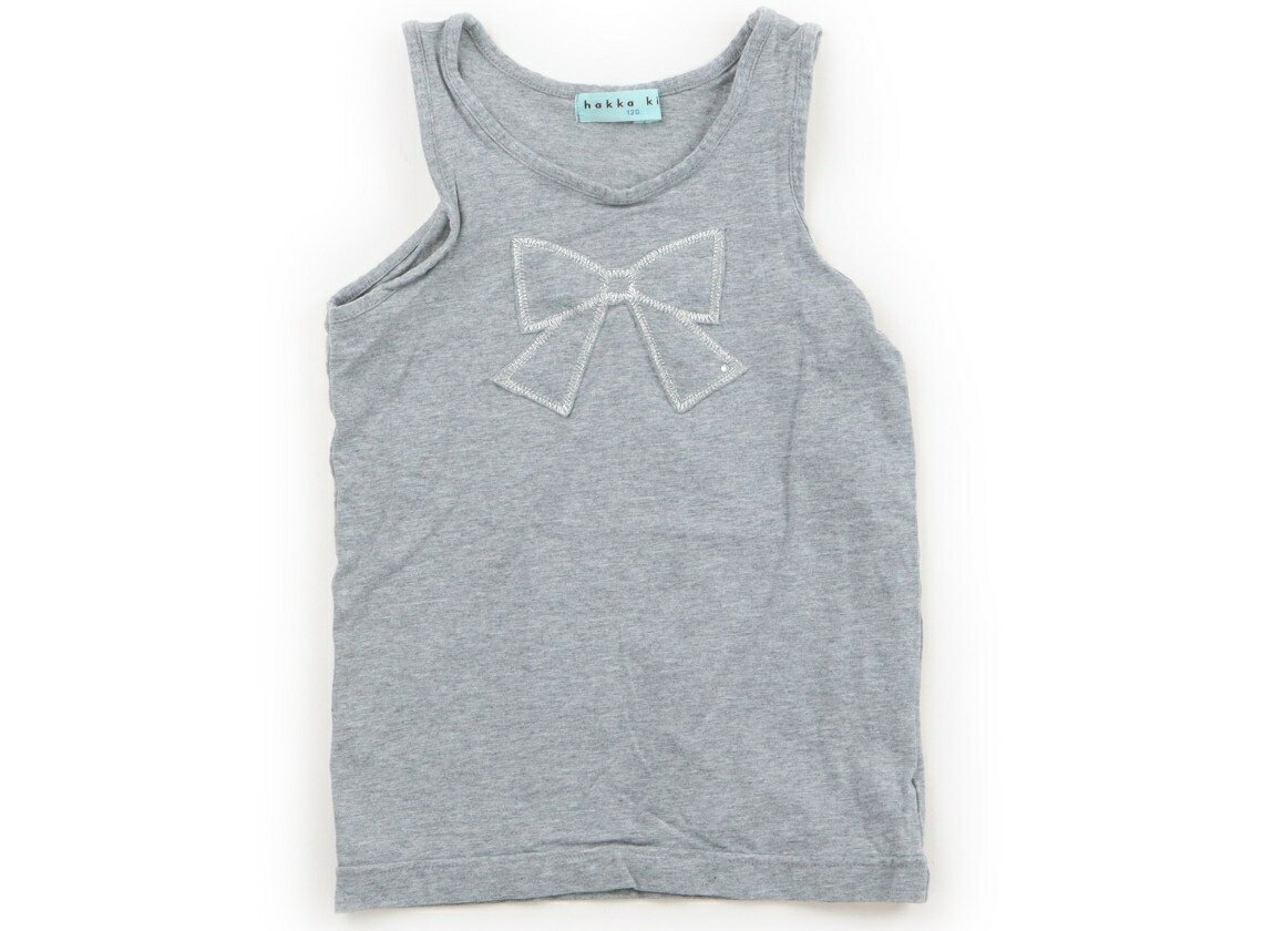 HAKKA Tank Top/Camisole, Size 120, Girls, Gray with Silver Ribbon, Children's Clothing, Baby Clothes, Kids, Outlet, Used [Pre-owned] Kids, Baby, Maternity