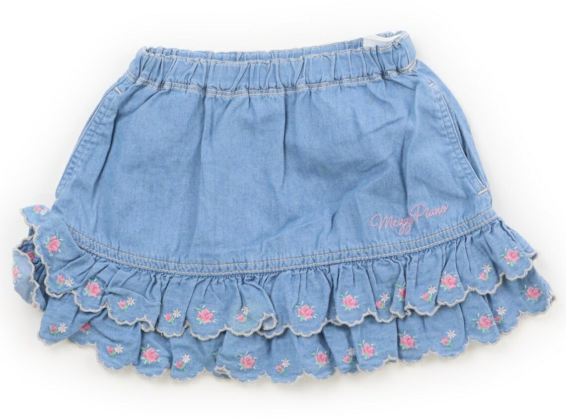 メゾピアノ mezzo piano スカート 100 女の子 水色 子供服 ベビー服 キッズ アウトレット ユーズド 【中古】キッズ・ベビー・マタニティ