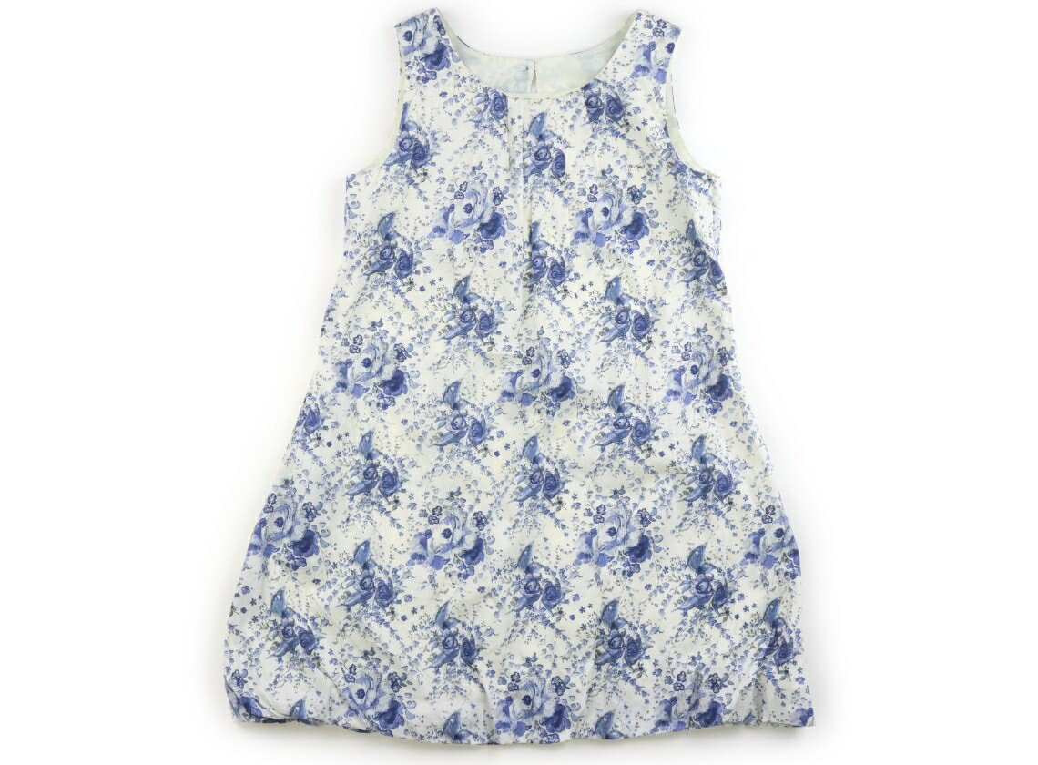 コムサフィユ COMME CA FILLE ワンピース 130 女の子 アイボリー・ブルー花柄 子供服 ベビー服 キッズ アウトレット ユーズド 【中古】キッズ・ベビー・マタニティ