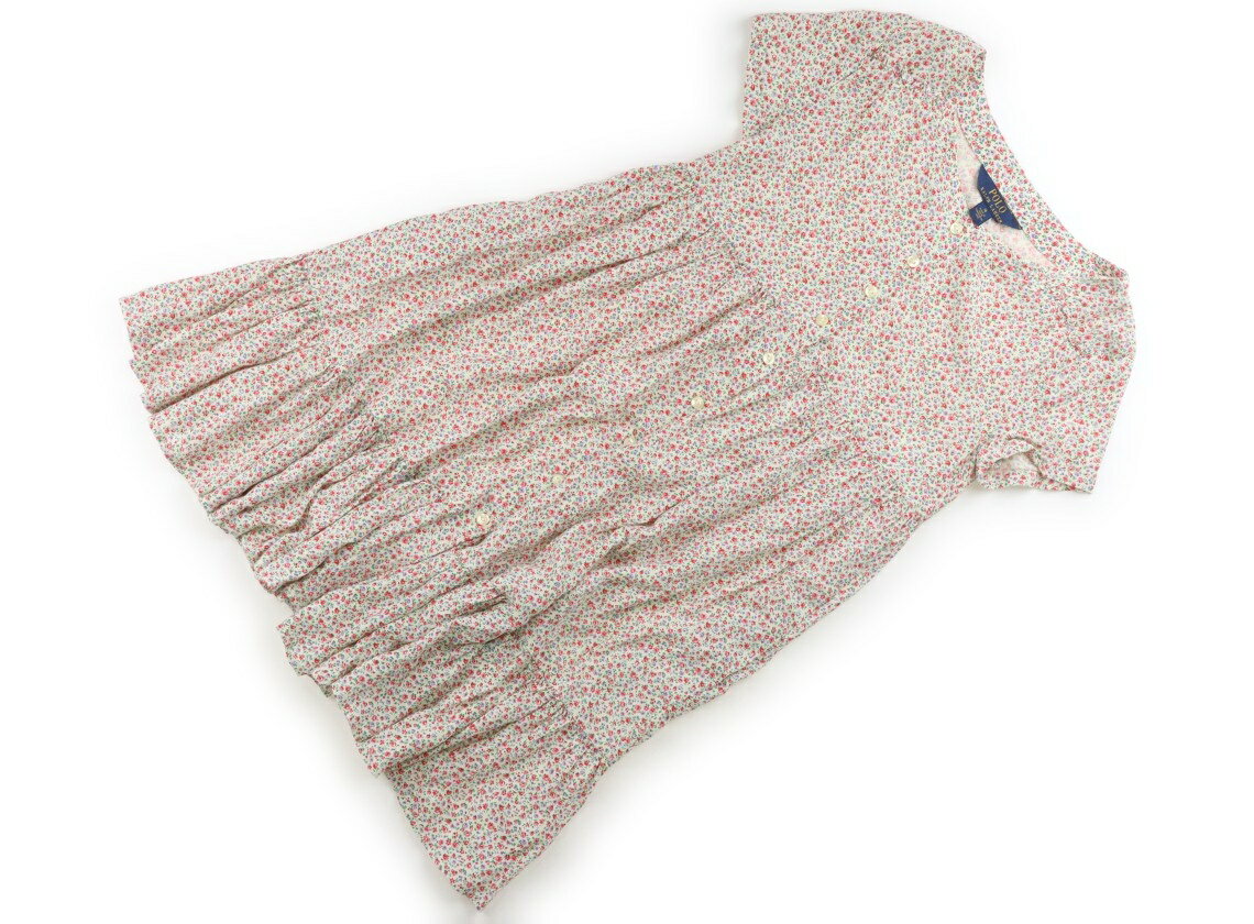ポロラルフローレン POLO RALPH LAUREN ワンピース 140 女の子 クリームホワイト×レッド系花柄 子供服 ベビー服 キッズ アウトレット ユーズド 【中古】キッズ・ベビー・マタニティ