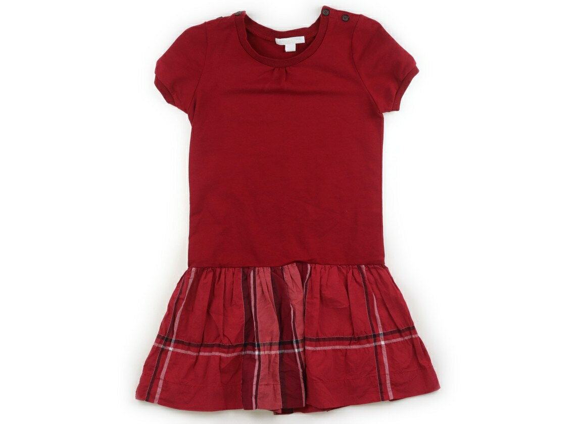 バーバリー BURBERRY ワンピース 120 女の子 ボルドー・チェック 子供服 ベビー服 キッズ アウトレット ユーズド 【中古】キッズ・ベビー・マタニティ