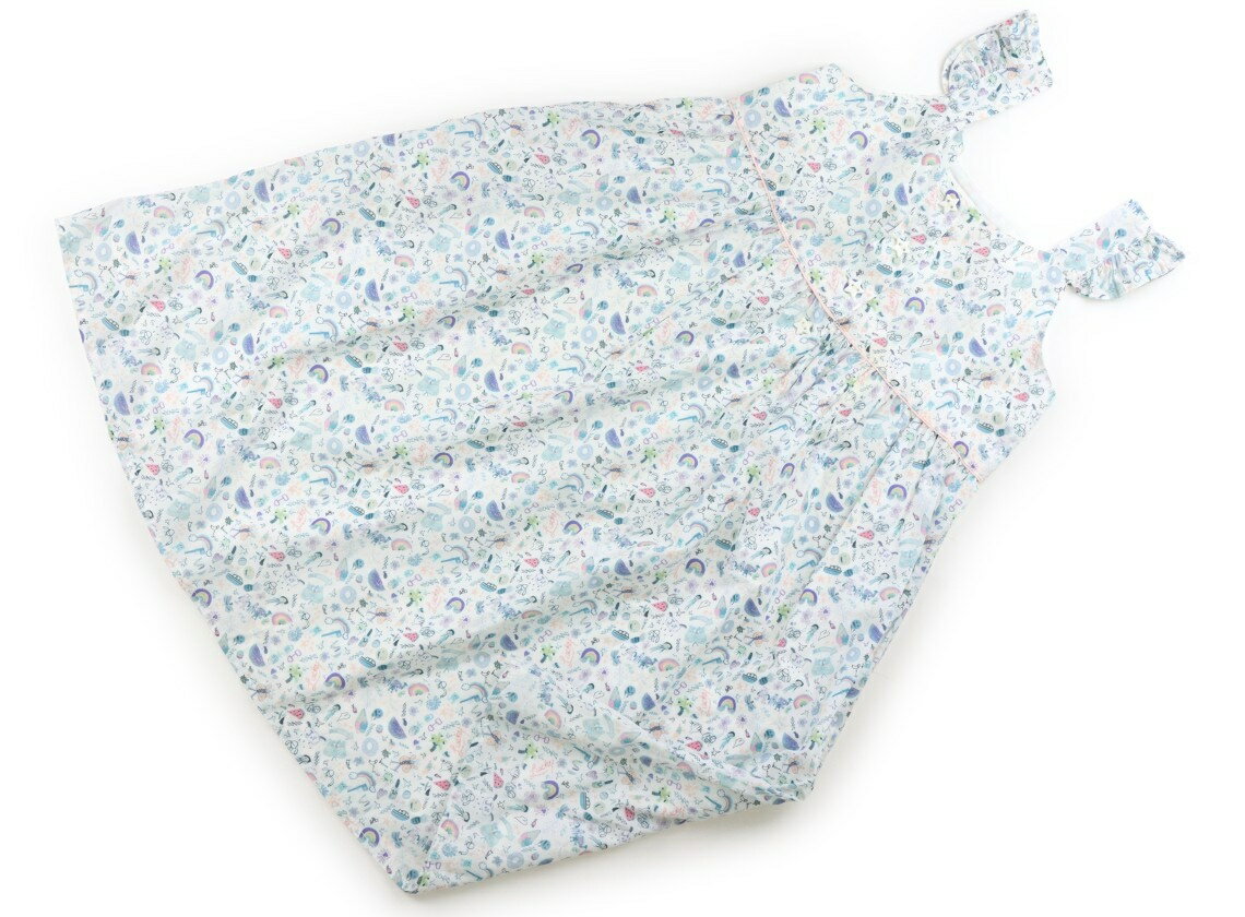 シップス SHIPS ワンピース 130 女の子 ホワイト・ブルー系マルチ柄 子供服 ベビー服 キッズ アウトレット ユーズド 【中古】キッズ・ベビー・マタニティ