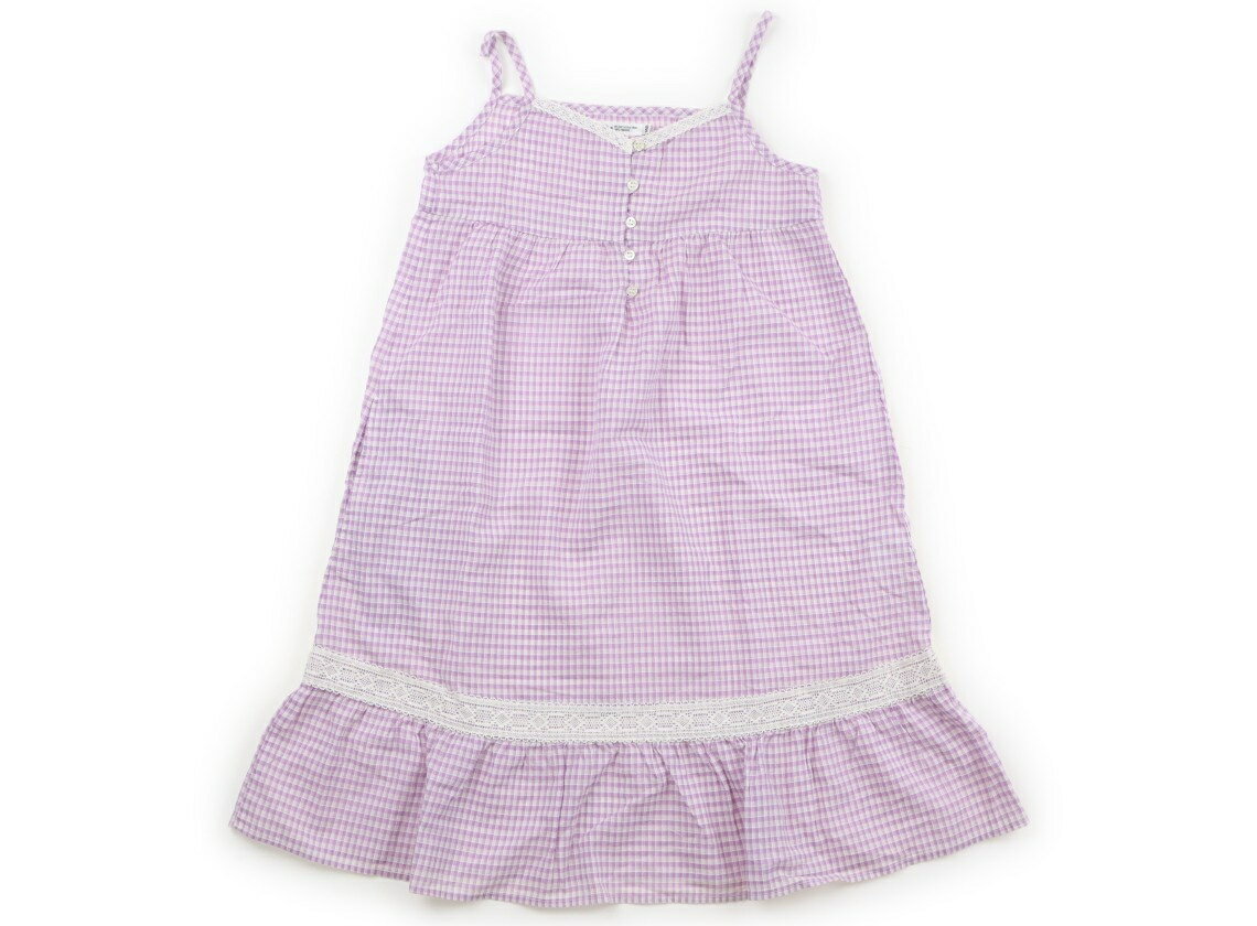 べべ BeBe ワンピース 140 女の子 ラベンダー・チェック 子供服 ベビー服 キッズ アウトレット ユーズド 【中古】キッズ・ベビー・マタニティ