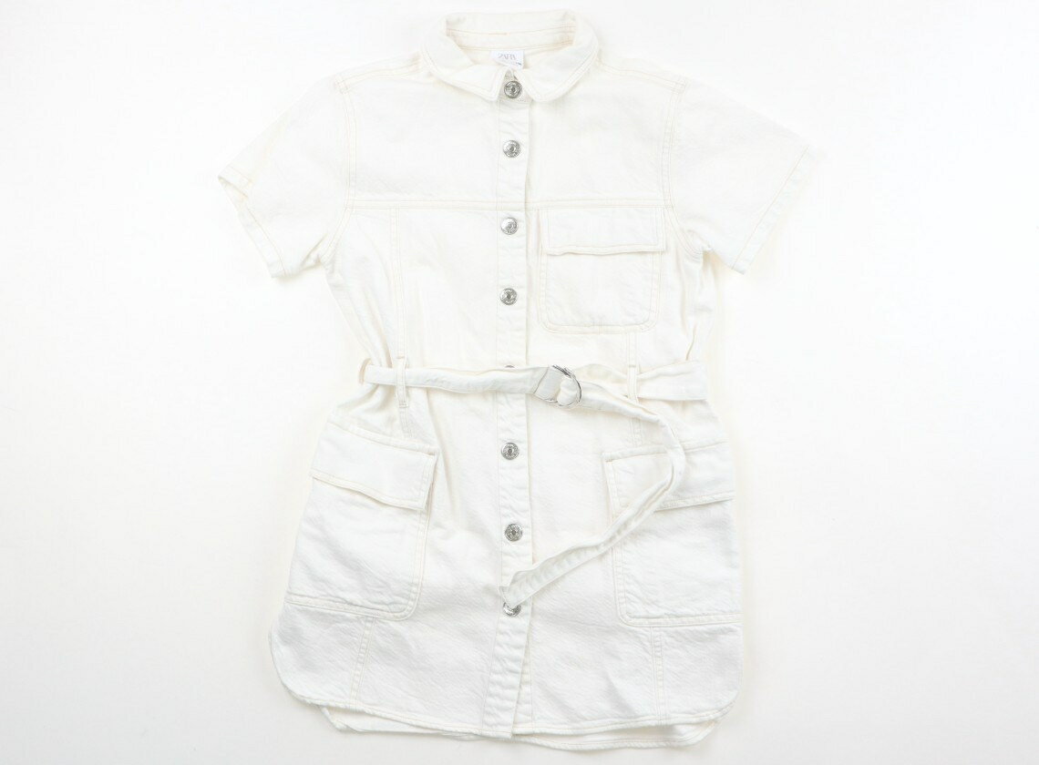 ザラ ZARA ワンピース 140 女の子 白 子供服 ベビー服 キッズ アウトレット ユーズド 【中古】キッズ・ベビー・マタニティ