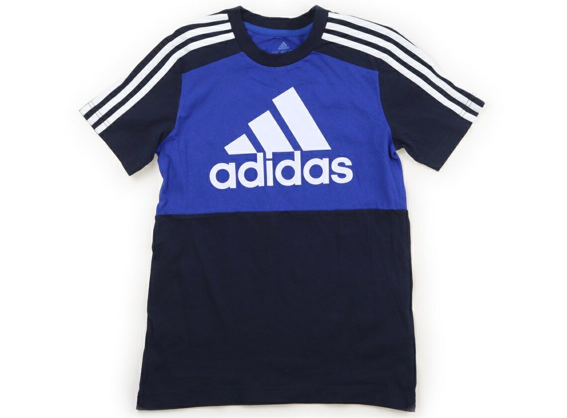 アディダス Adidas Tシャツ・カットソー 150 男の子 ブルー・ネイビー 子供服 ベビー服 キッズ アウトレット ユーズド 【中古】キッズ・ベビー・マタニティ