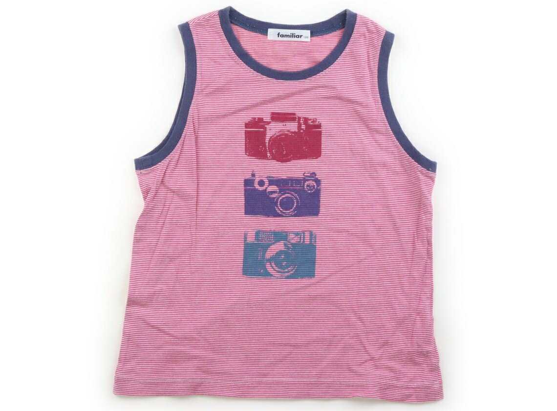 Familiar Tank Top/Camisole, Size 130, Boys, Pink/Camera Pattern, Children's Clothing, Baby Clothes, Kids, Outlet, Used [Pre-owned] Kids, Baby, Maternity
