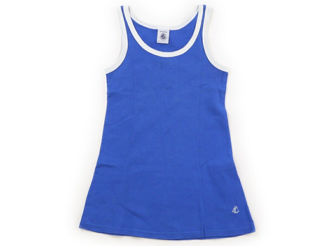 Petit Bateau Tank Top/Camisole, Size 95, Girls, Blue/White, Children's Clothing, Baby Clothes, Kids, Outlet, Used [Pre-owned] Kids, Baby, Maternity