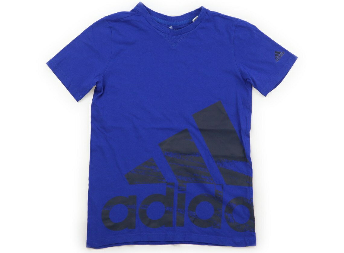 アディダス Adidas Tシャツ・カットソー 160 男の子 青 子供服 ベビー服 キッズ アウトレット ユーズド 【中古】キッズ・ベビー・マタニティ