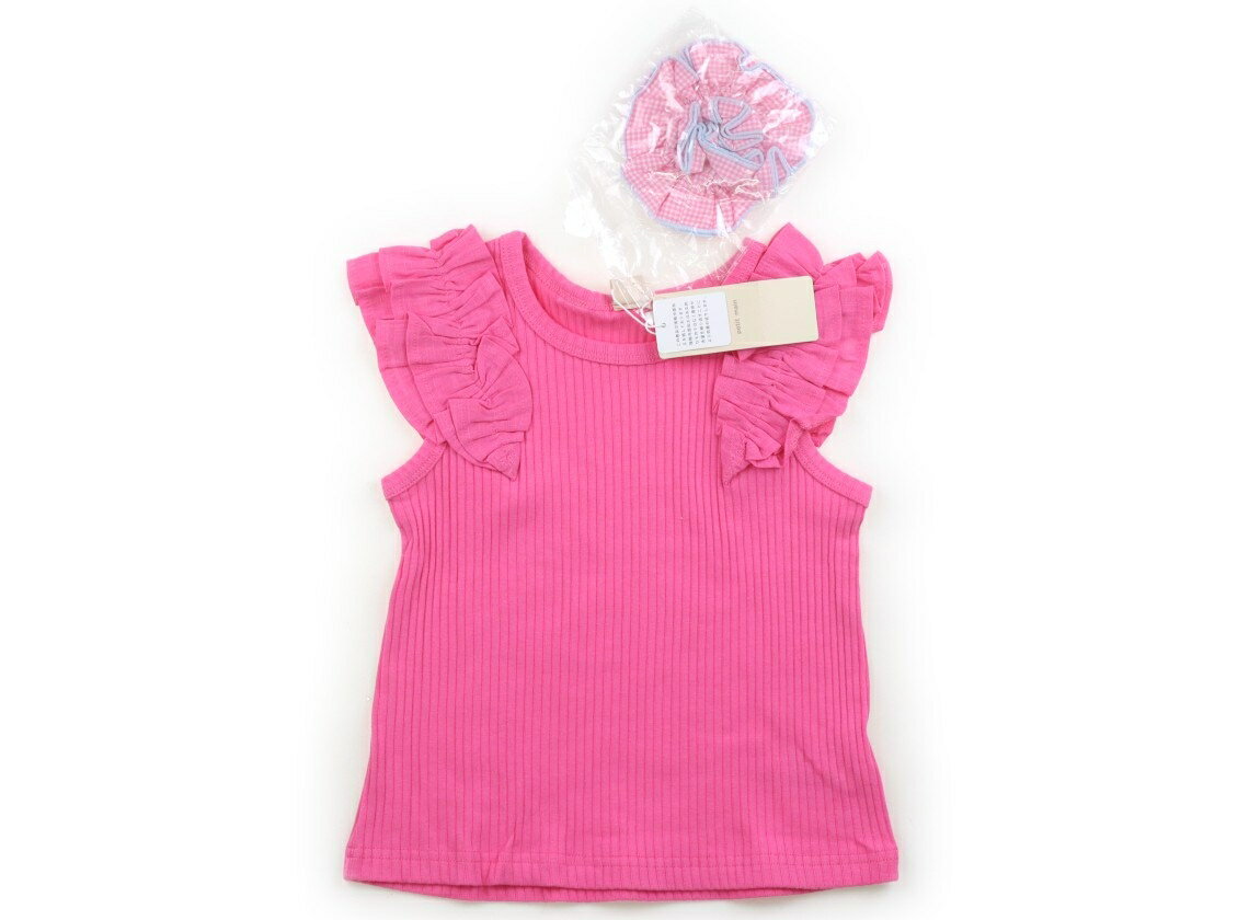 Petit Main tank top/camisole, size 110, girls', fuchsia pink. Children's clothing, baby clothes, kids' clothing, outlet, used. [Pre-owned] Kids, Baby, Maternity