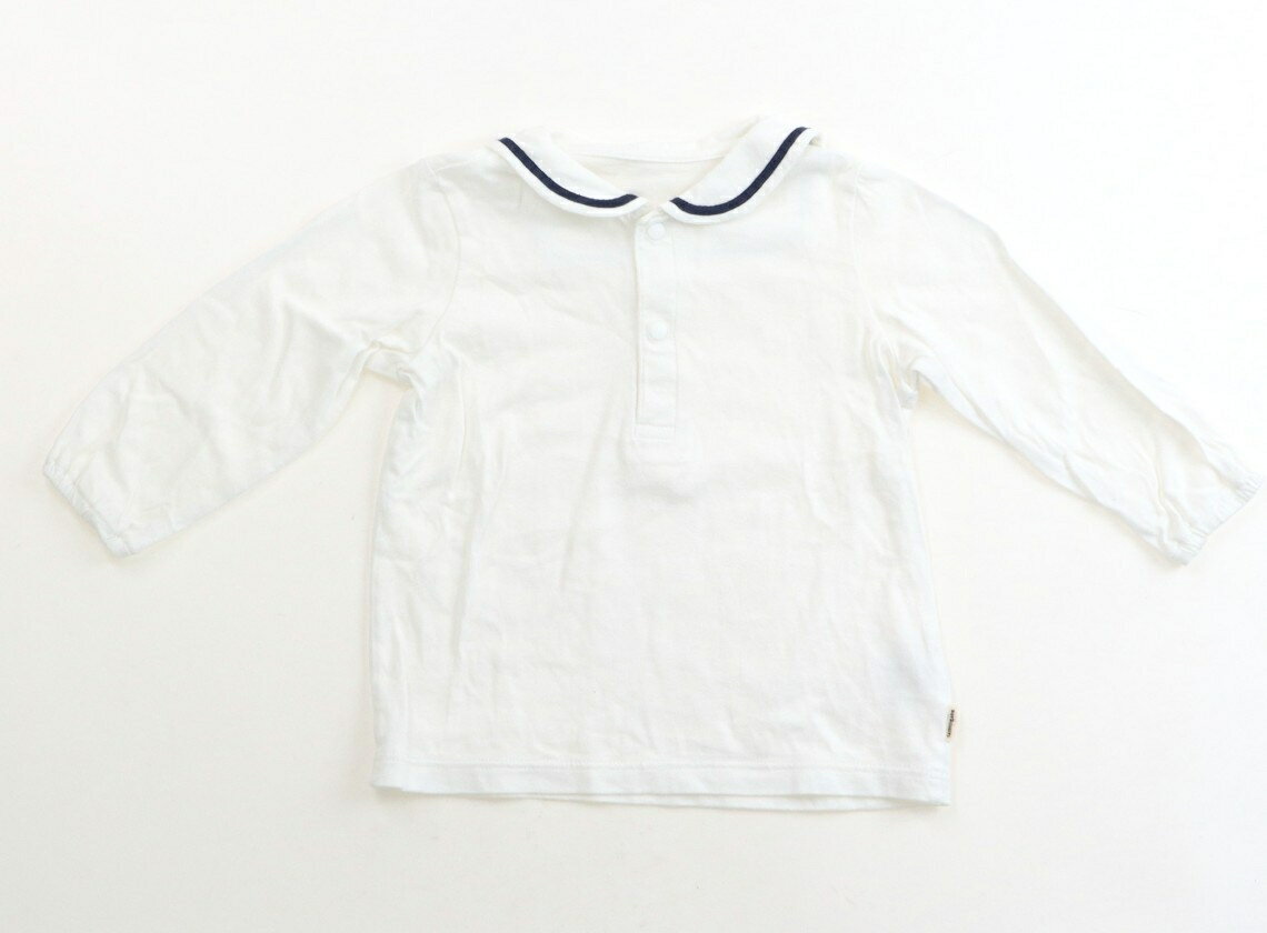 Rakuten - ホットビスケッツ Hot Biscuits Tシャツ・カットソー 80 男の子 白、紺 子供服 ベビー服 キッズ アウトレット ユーズド 【中古】キッズ・ベビー・マタニティ
