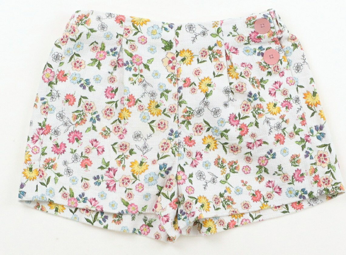 Long-Trousers, Trousers - ザラ ZARA ショートパンツ 90 女の子 白、ピンク・黄色花柄 子供服 ベビー服 キッズ アウトレット ユーズド 【中古】キッズ・ベビー・マタニティ