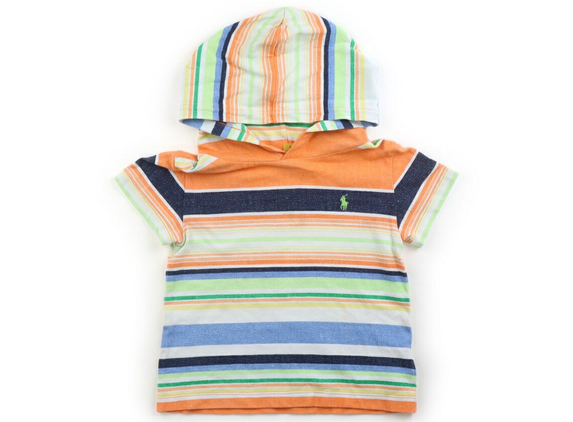 ポロラルフローレン POLO RALPH LAUREN Tシャツ・カットソー 100 男の子 オレンジ・ネイビー×カラフルボーダー 子供服 ベビー服 キッズ アウトレット ユーズド 【中古】キッズ・ベビー・マタニティ