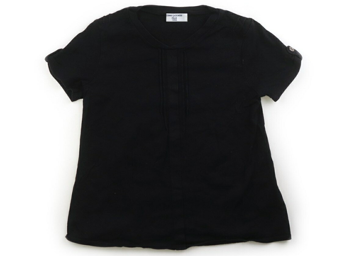 コムサフィユ COMME CA FILLE Tシャツ・カットソー 130 女の子 ブラック 子供服 ベビー服 キッズ アウトレット ユーズド 【中古】キッズ・ベビー・マタニティ