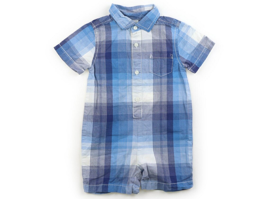 ジンボリー Gymboree カバーオール 70 男の子 ブルー系チェック 子供服 ベビー服 キッズ アウトレット ユーズド 【中古】キッズ ベビー マタニティ