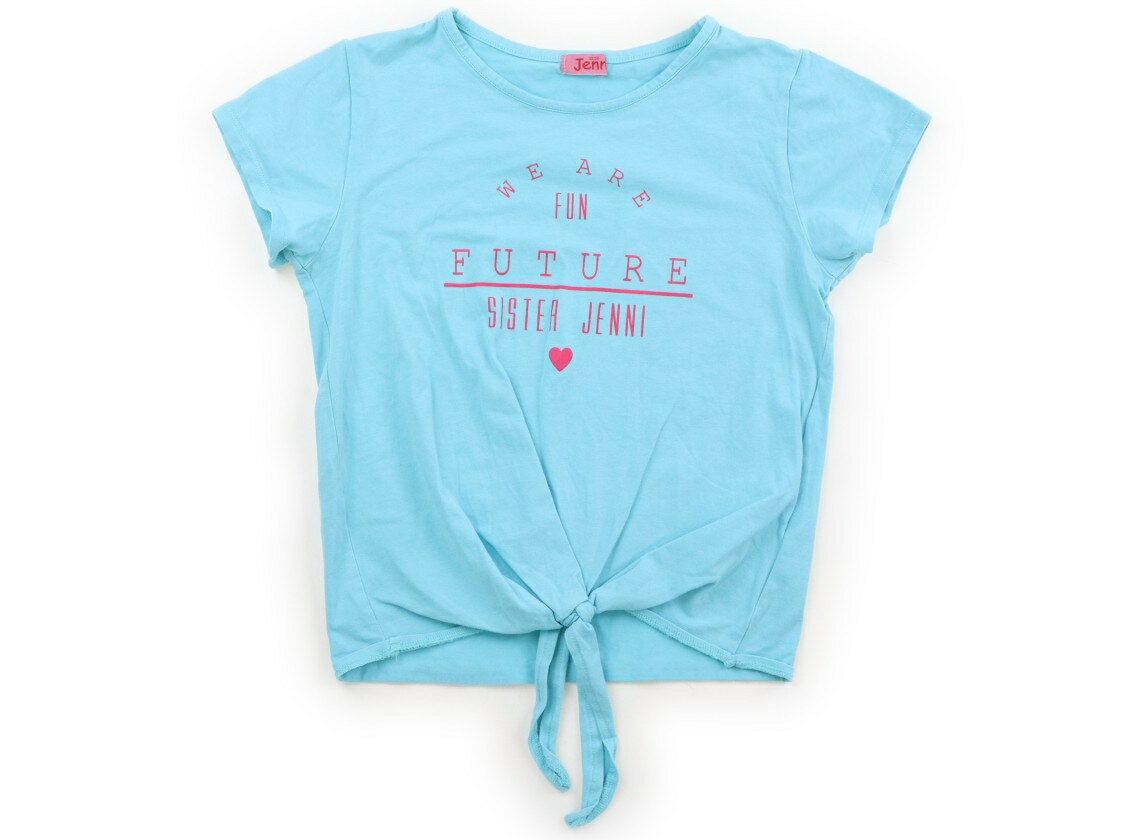 ジェニィ JENNI Tシャツ・カットソー 160 女の子 ターコイズブルー・ピンクプリント 子供服 ベビー服 キッズ アウトレット ユーズド 【中古】キッズ・ベビー・マタニティ