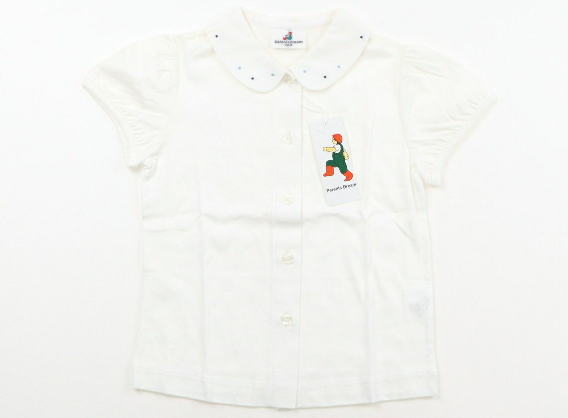 Rakuten - ペアレンツドリーム Parents Dream シャツ・ブラウス 100 女の子 白、ブルー 子供服 ベビー服 キッズ アウトレット ユーズド 【中古】キッズ・ベビー・マタニティ