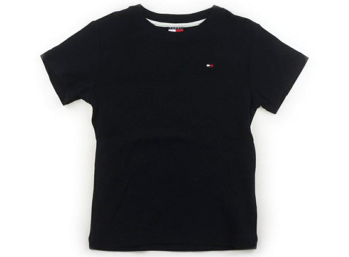 T-Shirts （Short Sleeve） - トミーヒルフィガー Tommy Hilfiger Tシャツ・カットソー 120 女の子 黒　ピンク英字プリント 子供服 ベビー服 キッズ アウトレット ユーズド 【中古】キッズ・ベビー・マタニティ