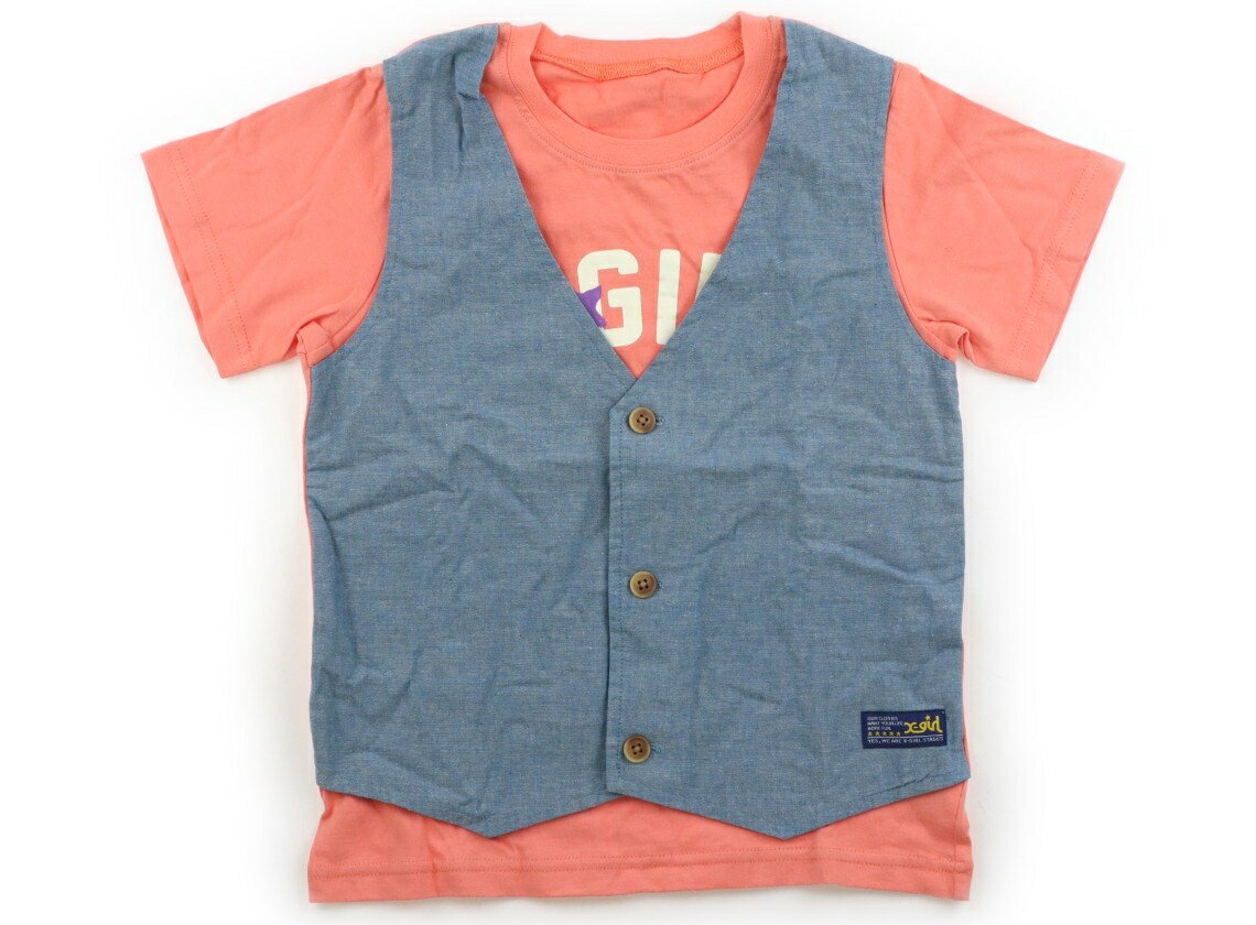 Rakuten - Xガール X-Girl Tシャツ・カットソー 130 女の子 ピンクオレンジ　青 子供服 ベビー服 キッズ アウトレット ユーズド 【中古】キッズ・ベビー・マタニティ