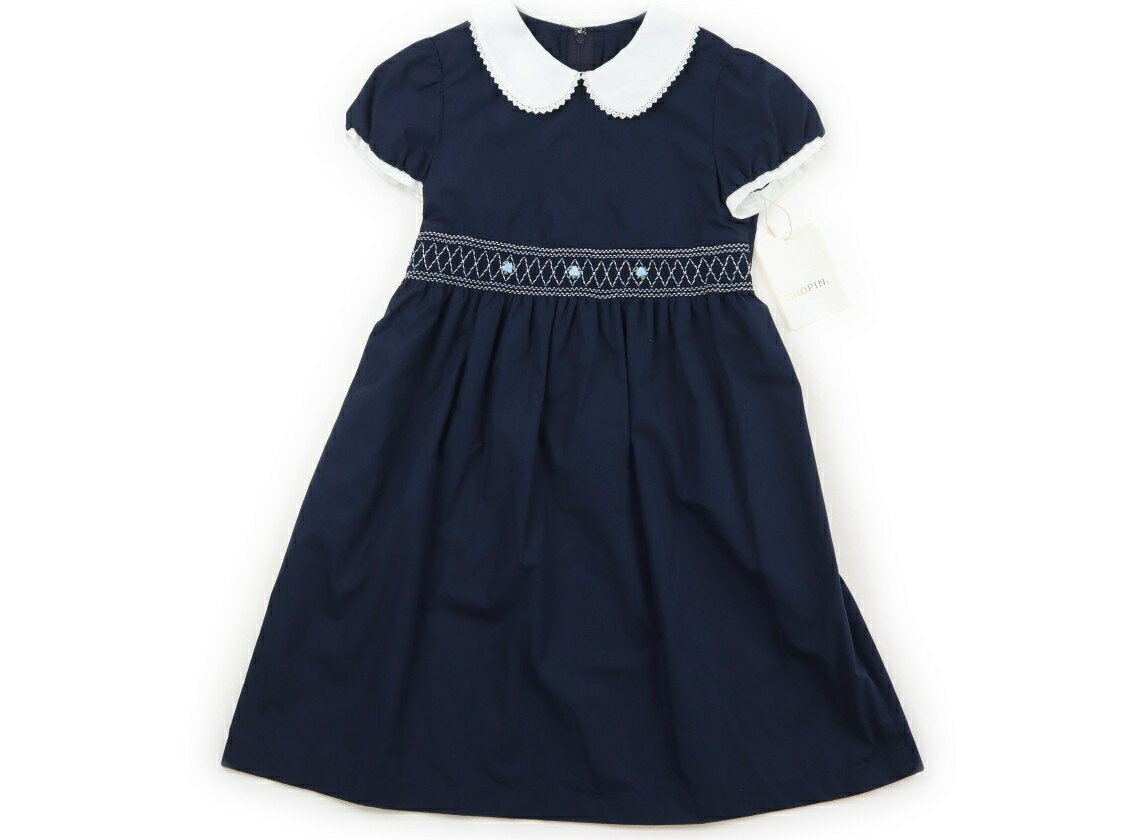 Rakuten - ショパン CHOPIN ワンピース 130 女の子 ネイビー、白、刺繍 子供服 ベビー服 キッズ アウトレット ユーズド 【中古】キッズ・ベビー・マタニティ