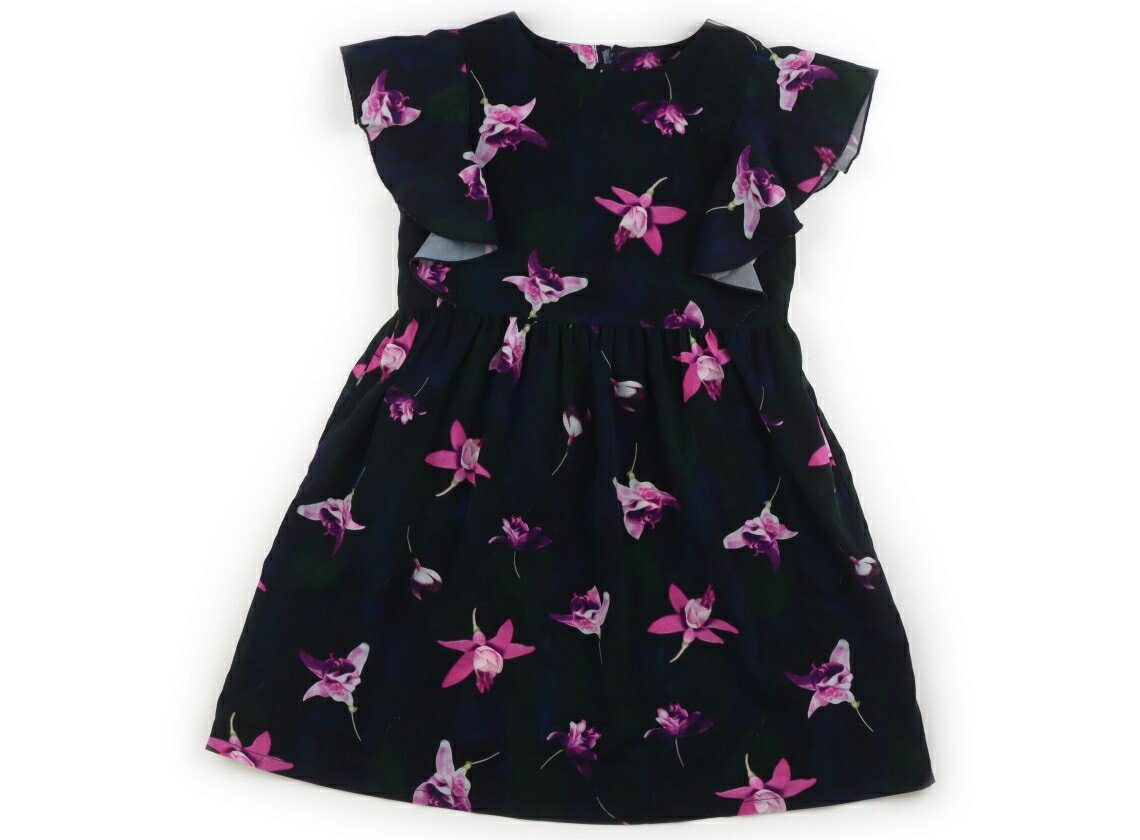 べべ BeBe ワンピース 110 女の子 黒　ピンク花柄 子供服 ベビー服 キッズ アウトレット ユーズド 【中古】キッズ・ベビー・マタニティ
