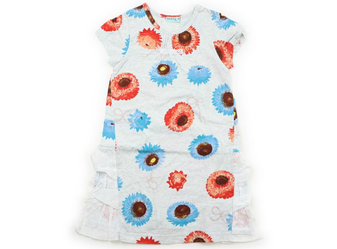 Dresses - ハッカ HAKKA ワンピース 130 女の子 グレー・花柄 子供服 ベビー服 キッズ アウトレット ユーズド 【中古】キッズ・ベビー・マタニティ