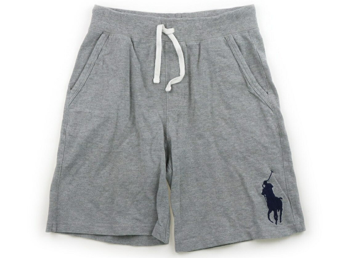 ポロラルフローレン POLO RALPH LAUREN ショートパンツ 140 男の子 グレー、紺のロゴ 子供服 ベビー服 キッズ アウトレット ユーズド 【中古】キッズ・ベビー・マタニティ