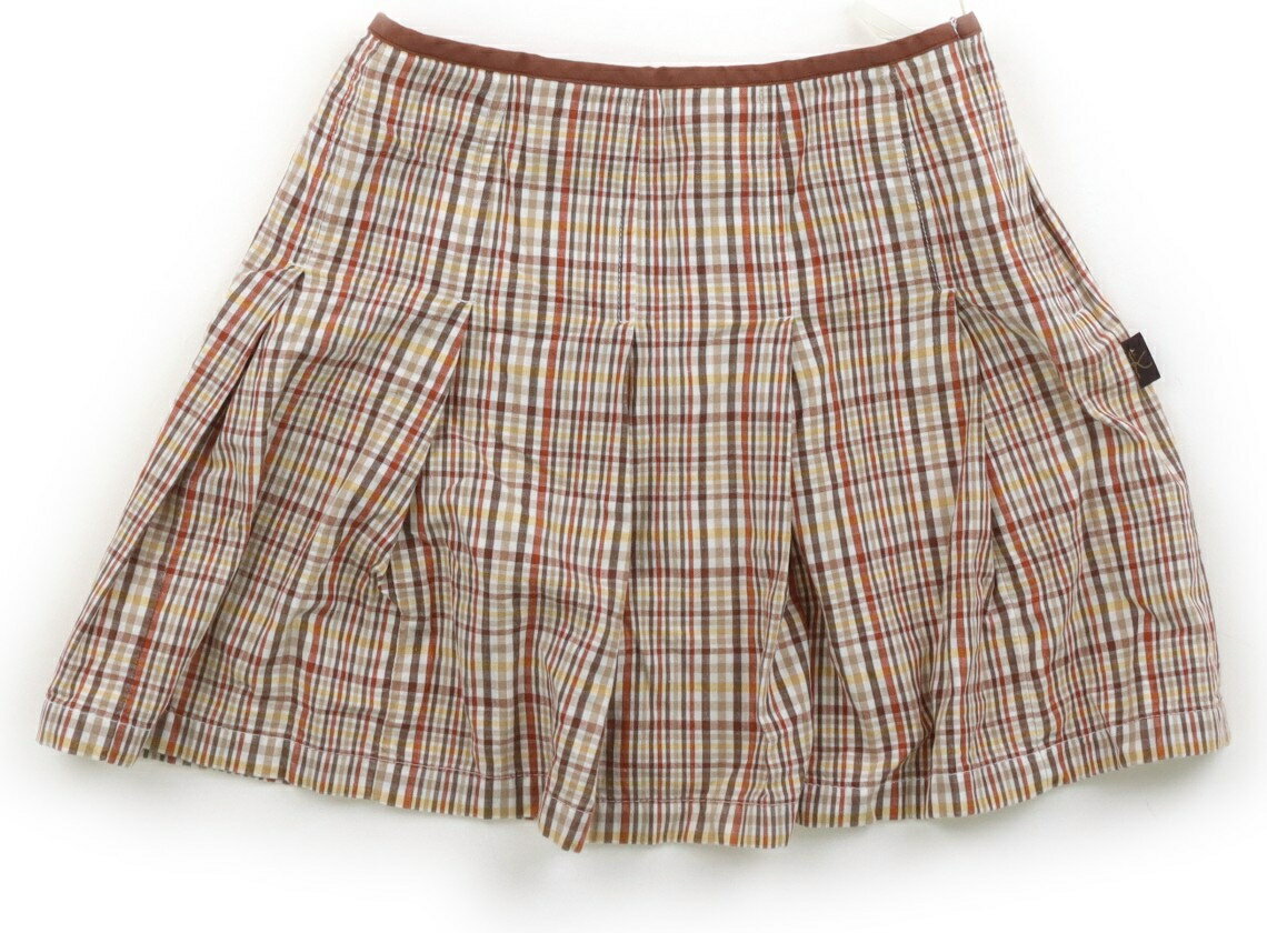 組曲 Kumikyoku スカート 110 女の子 ブラウン系チェック 子供服 ベビー服 キッズ アウトレット ユーズド 【中古】キッズ・ベビー・マタニティ