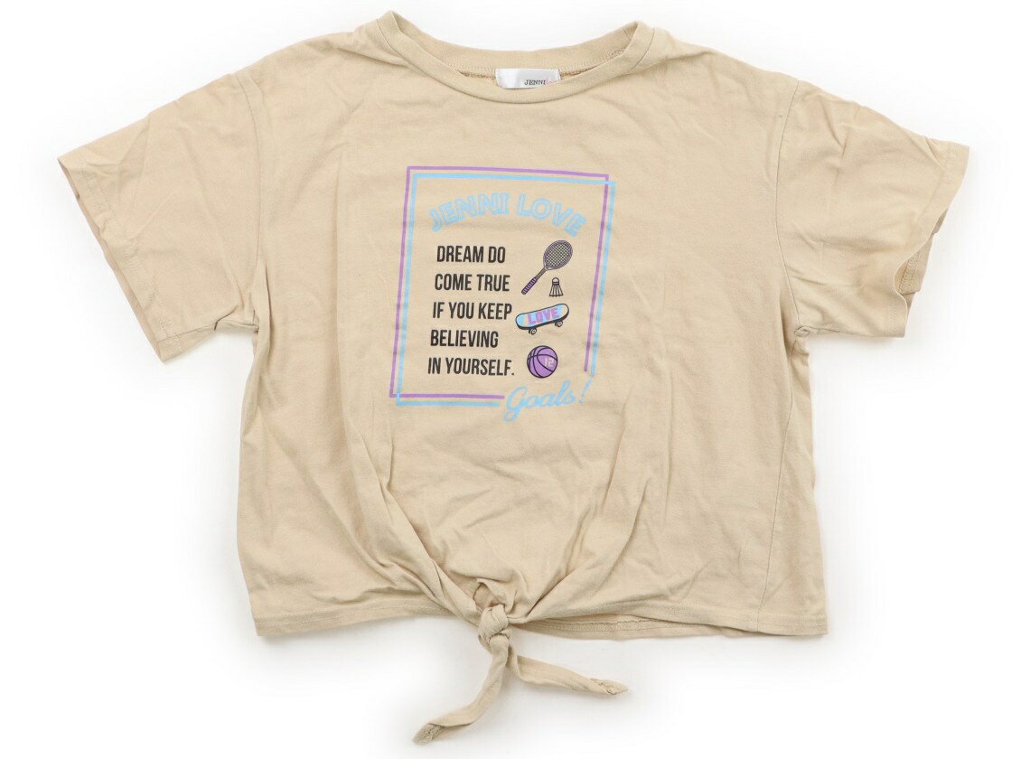 ジェニィ JENNI Tシャツ カットソー 150 女の子 ベージュ ブランドロゴ 子供服 ベビー服 キッズ アウトレット ユーズド 【中古】キッズ ベビー マタニティ