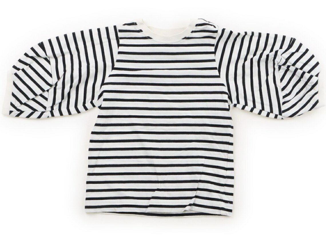 ビームス BEAMS Tシャツ・カットソー 90 女の子 ボーダー、白黒 子供服 ベビー服 キッズ アウトレット ユーズド 【中古】キッズ・ベビー・マタニティ