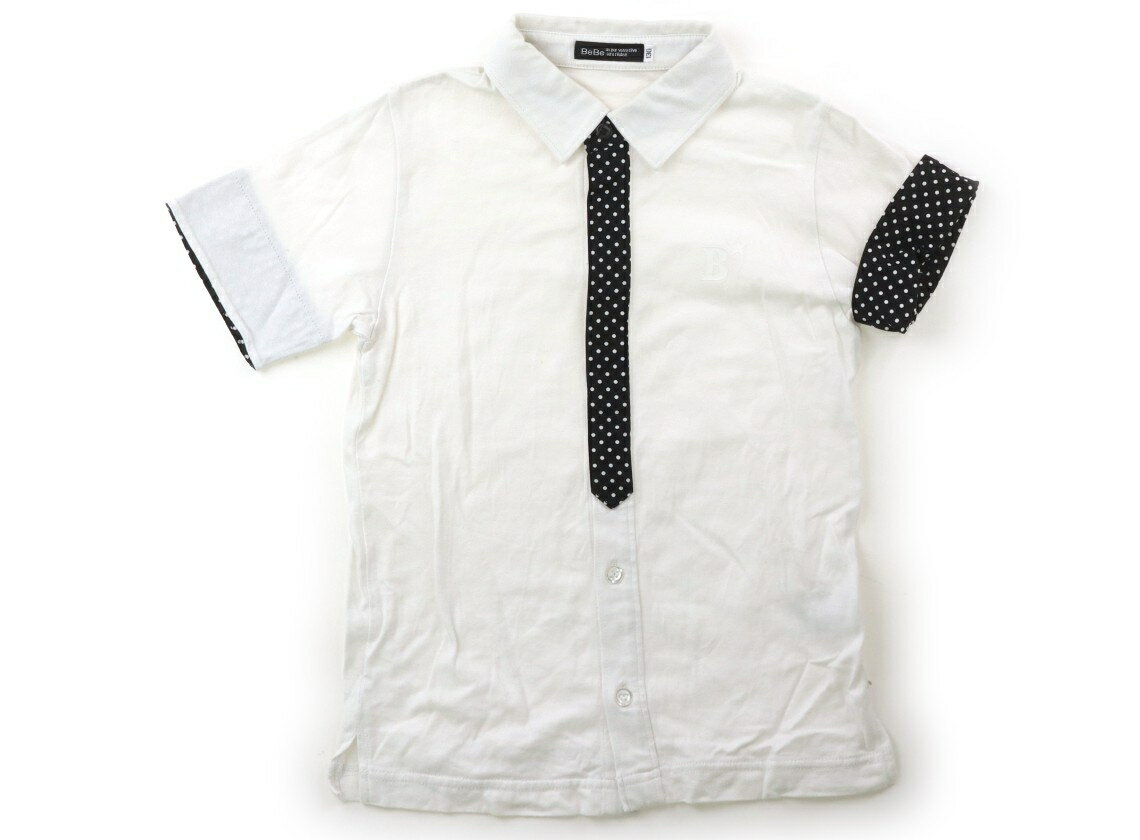 べべ BeBe Tシャツ・カットソー 130 男の子 オフホワイト、黒、ドット 子供服 ベビー服 キッズ アウトレット ユーズド 【中古】キッズ・ベビー・マタニティ