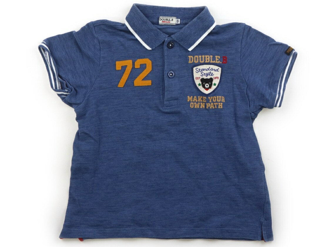 Rakuten - ダブルB Double B ポロシャツ 130 男の子 ブルー、山吹色、数字 子供服 ベビー服 キッズ アウトレット ユーズド 【中古】キッズ・ベビー・マタニティ