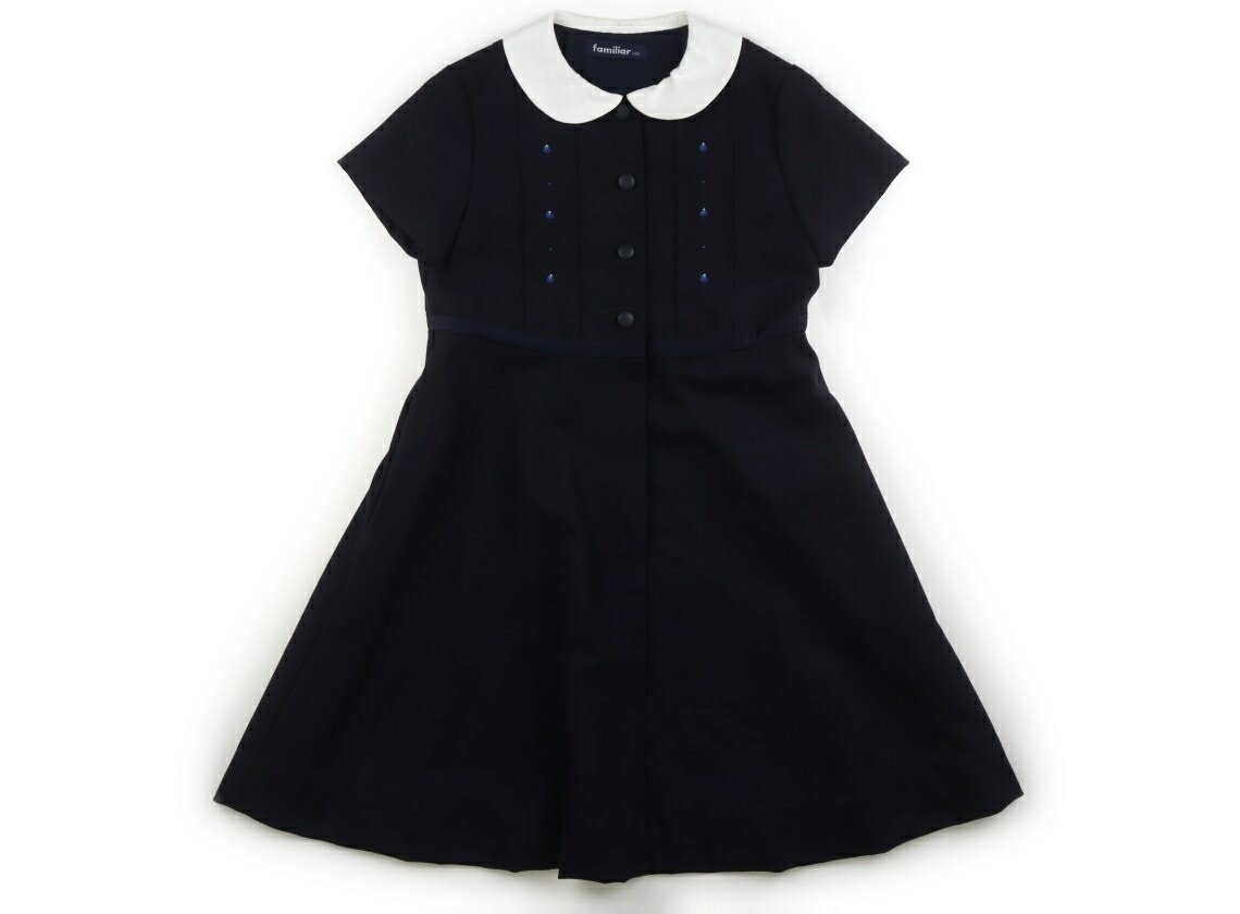ファミリア familiar フォーマルウェア 120 女の子 濃紺・刺しゅう・オフ 子供服 ベビー服 キッズ アウトレット ユーズド 【中古】キッズ・ベビー・マタニティ
