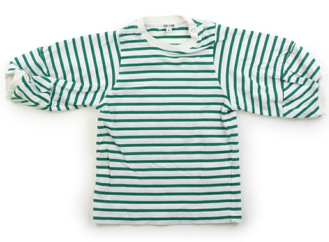 ビーミングバイビームス B:MING by BEAMS Tシャツ・カットソー 90 女の子 グリーンボーダー 子供服 ベビー服 キッズ アウトレット ユーズド 【中古】キッズ・ベビー・マタニティ