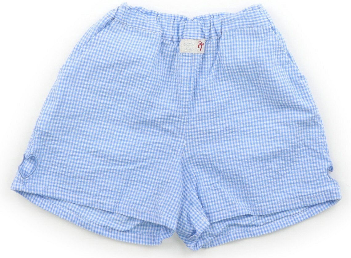 Long-Trousers, Trousers - プティマイン petit main ショートパンツ 110 女の子 パステルブルーギンガムチェック 子供服 ベビー服 キッズ アウトレット ユーズド 【中古】キッズ・ベビー・マタニティ