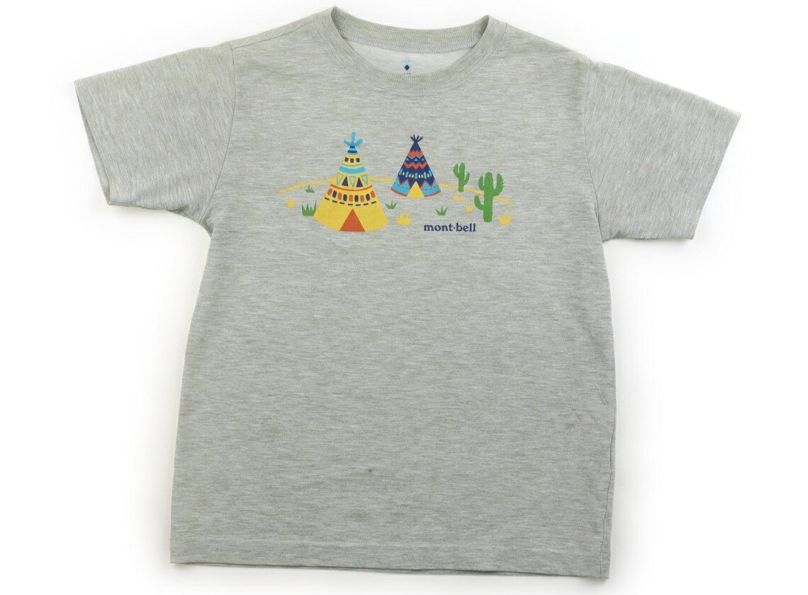 モンベル mont-bell Tシャツ カットソー 140 男の子 杢グレー テント 子供服 ベビー服 キッズ アウトレット ユーズド 【中古】キッズ ベビー マタニティ