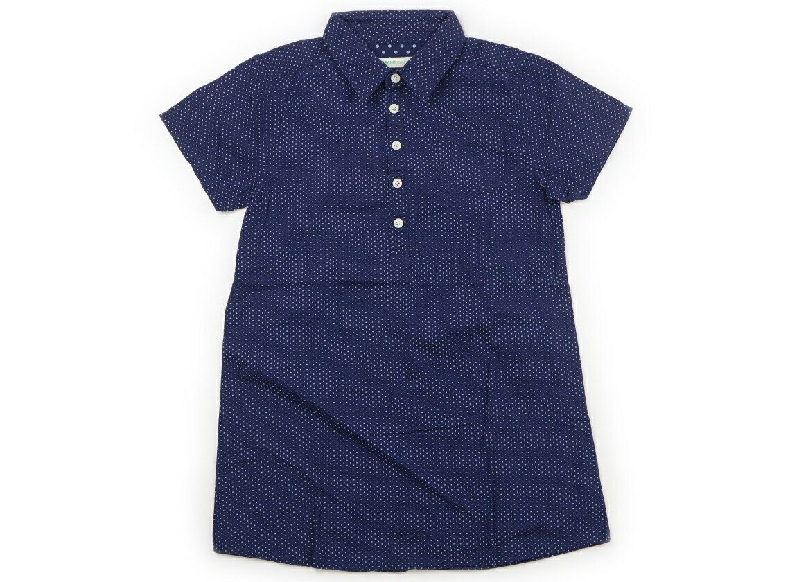 ビームス BEAMS ワンピース 130 女の子 ネイビー・ホワイト 子供服 ベビー服 キッズ アウトレット ユーズド 【中古】キッズ・ベビー・マタニティ
