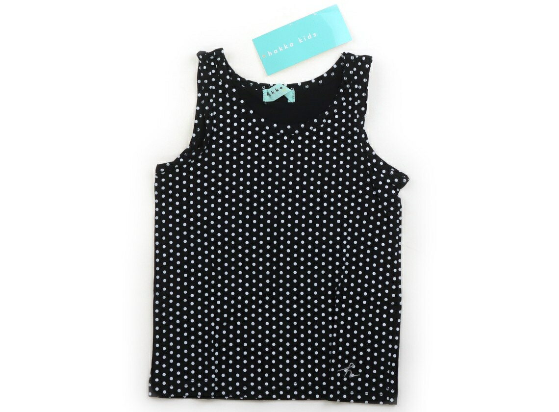 HAKKA Tank Top/Camisole, Size 110, Girls, Black/Off-White Dot, Children's Clothing, Baby Clothes, Kids, Outlet, Used [Pre-owned] Kids, Baby, Maternity