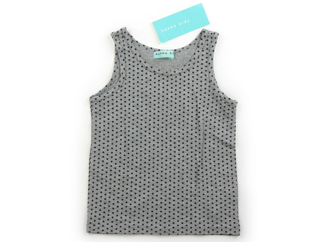 HAKKA Tank Top/Camisole, Size 110, Girls, Gray with Polka Dots, Children's Clothing, Baby Clothes, Kids, Outlet, Used [Pre-owned] Kids, Baby, Maternity