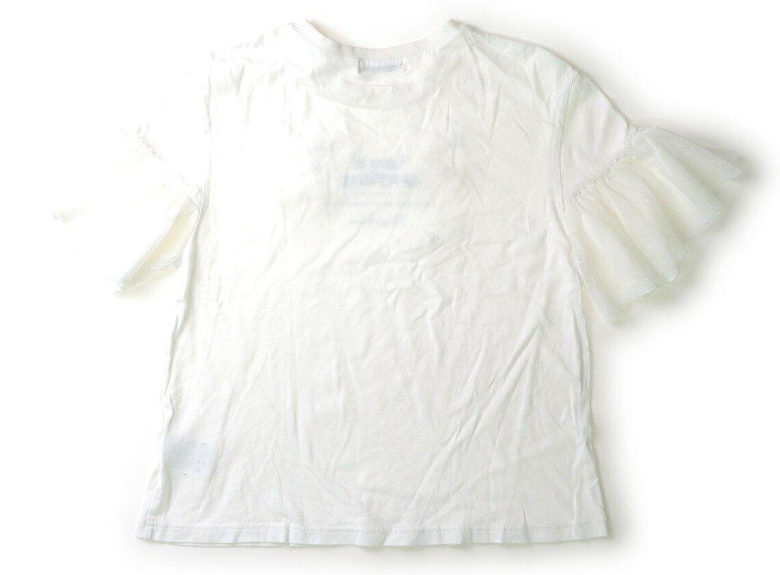 メゾピアノ mezzo piano Tシャツ・カットソー 160 女の子 ホワイト・リボン 子供服 ベビー服 キッズ アウトレット ユーズド 【中古】キッズ・ベビー・マタニティ