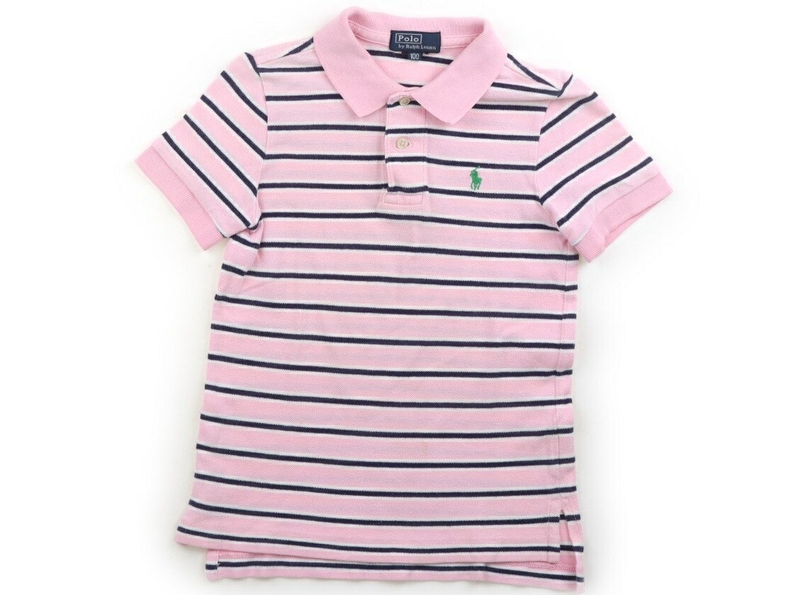 ポロラルフローレン POLO RALPH LAUREN ポロシャツ 100 女の子 パステルピンク・ネイビー・ホワイトボーダー 子供服 ベビー服 キッズ アウトレット ユーズド 【中古】キッズ・ベビー・マタニティ