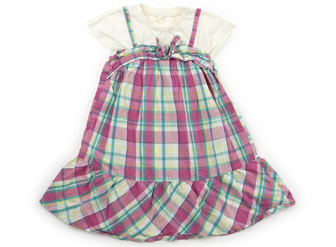 Rakuten - アプレレクール apres les cours ワンピース 120 女の子 アイボリー・マルチカラー×チェック柄 子供服 ベビー服 キッズ アウトレット ユーズド 【中古】キッズ・ベビー・マタニティ