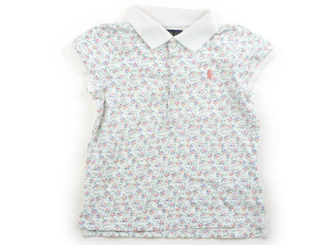 ポロラルフローレン POLO RALPH LAUREN ポロシャツ 120 女の子 オフ・ピンク・グリーン小花柄 子供服 ベビー服 キッズ アウトレット ユーズド 【中古】キッズ・ベビー・マタニティ