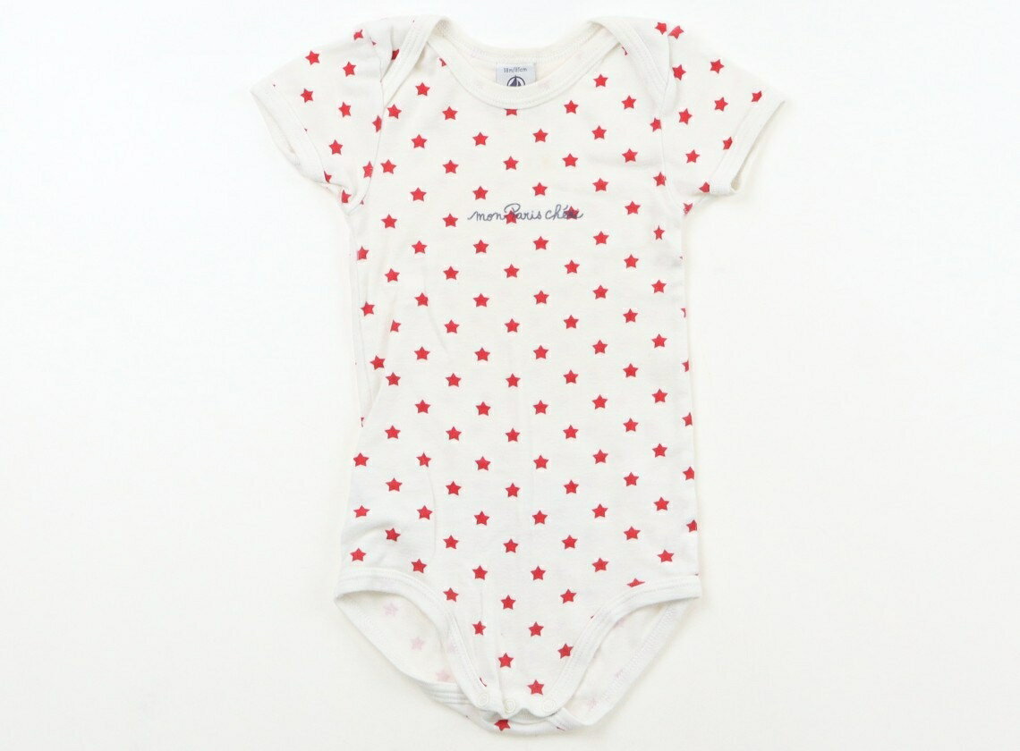 Rakuten - プチバトー PETIT BATEAU ロンパース 80 女の子 白地　星柄 子供服 ベビー服 キッズ アウトレット ユーズド 【中古】キッズ・ベビー・マタニティ