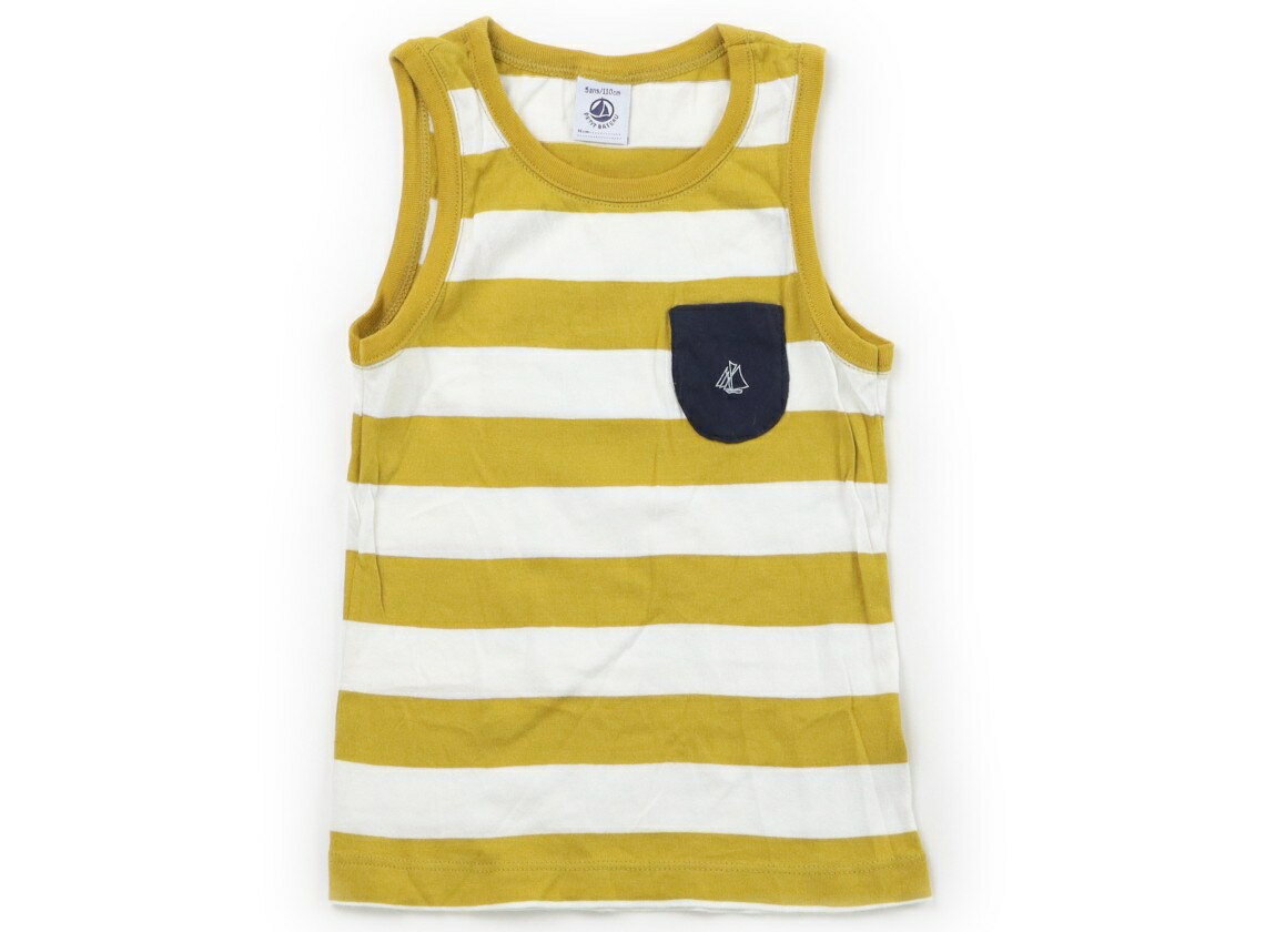 プチバトー PETIT BATEAU タンクトップ・キャミソール 110 男の子 からし、白 子供服 ベビー服 キッズ アウトレット ユーズド 【中古】キッズ・ベビー・マタニティ