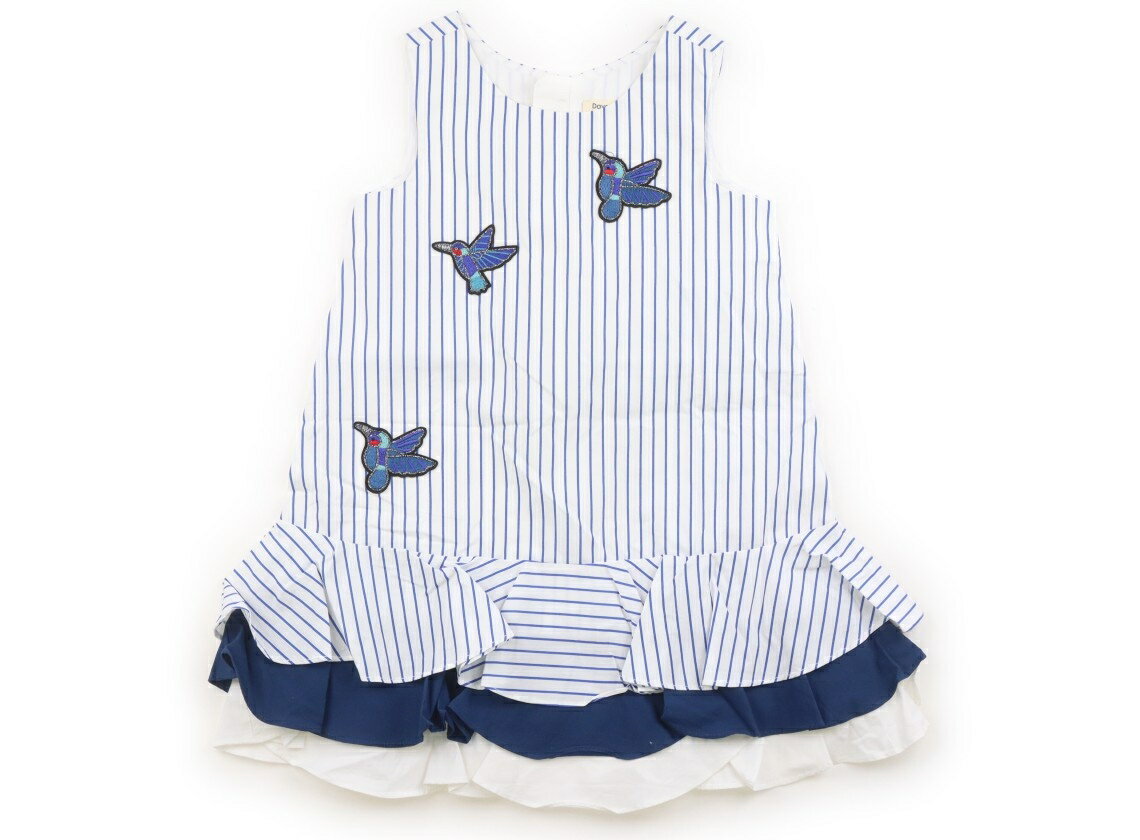 Jumpers - デイブアンドベラ Dave&Bella ジャンパースカート 110 女の子 オフ・ブルーストライプ・つばめ 子供服 ベビー服 キッズ アウトレット ユーズド 【中古】キッズ・ベビー・マタニティ