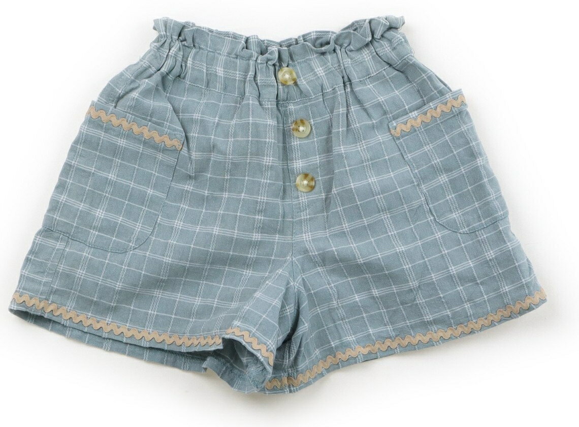 ビームス BEAMS ショートパンツ 110 女の子 チェック柄グリーンホワイト 子供服 ベビー服 キッズ アウトレット ユーズド 【中古】キッズ・ベビー・マタニティ