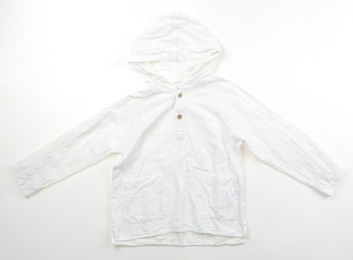 ザラ ZARA パーカー 110 男の子 ホワイト 子供服 ベビー服 キッズ アウトレット ユ...