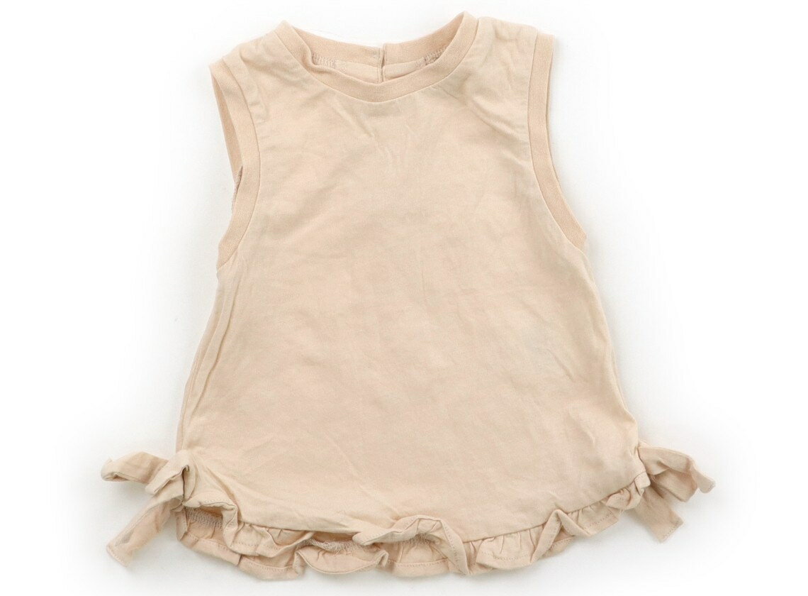 Petit Main tank top/camisole, size 90, girls', peach color, children's clothing, baby clothes, kids' clothing, outlet, used. [Pre-owned] Kids, Baby, Maternity